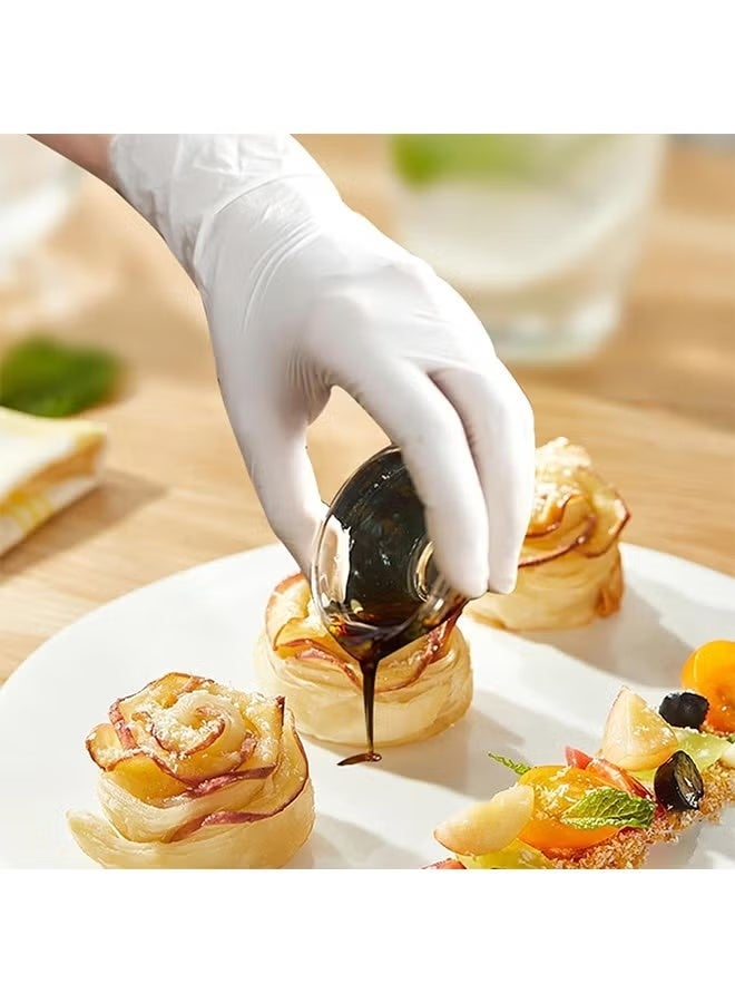 عام قفازات فينيل مقاس XL، آمنة للطعام، قفازات فينيل شفافة خالية من اللاتكس وخالية من البودرة للطهي، وإعداد الطعام، والتنظيف المنزلي، والامتحان| متوسطة، 100 قطعة - Image 2